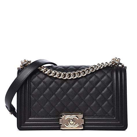 boy chanel flap bag a67086|CHANEL Caviar Quilted Medium Black Boy Flap Bag A67086 .